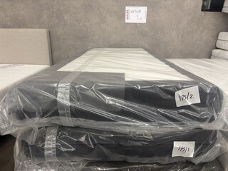 2x  Matras geweven stof met pocket koudschuim, geweven stof grijs